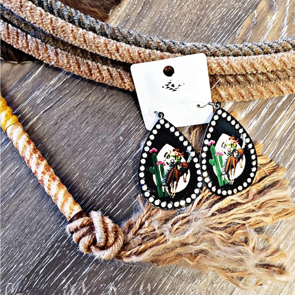 The Emma bronc rider earrings